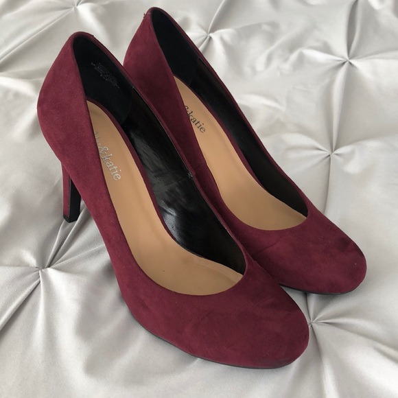 👠 Kelly & Katie | Burgundy Isabella Heels 9.5 - Picture 2 of 4